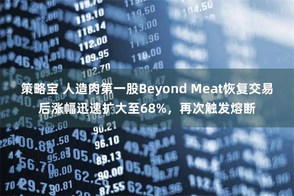 策略宝 人造肉第一股Beyond Meat恢复交易后涨幅迅速扩大至68%，再次触发熔断